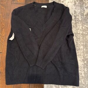 NWT Babaton Deep Black V-Neck Sweater